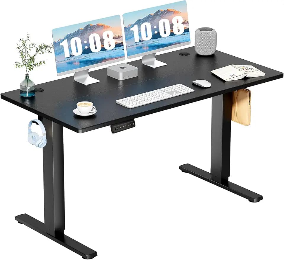 DUMOS 55 Inch Electric Standing Desk, Memory Adjustable Home Office Desk