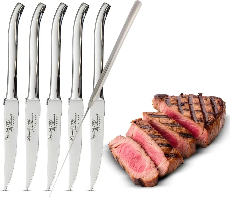 Classic Cuisine Laguiole Steak Knives, Set of 6, 9”