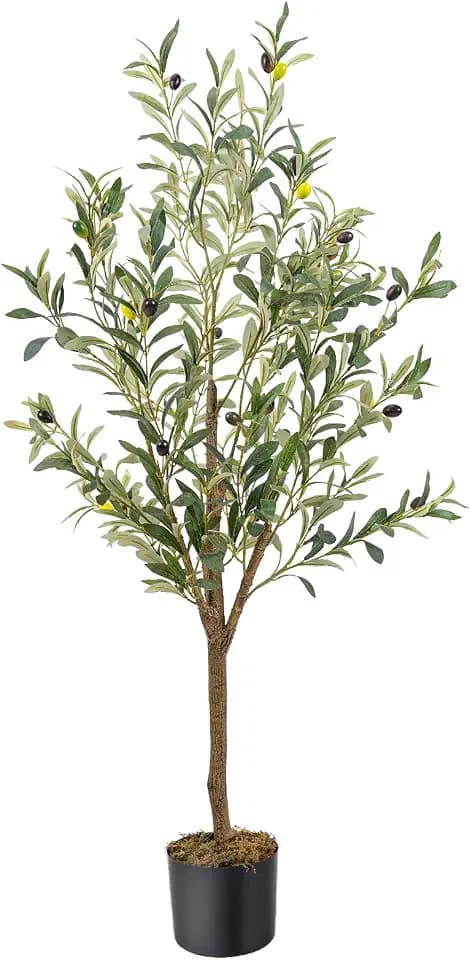 Artificial Fake Olive Tree 4FT 1Pack Faux Olive Tree for Home Decor