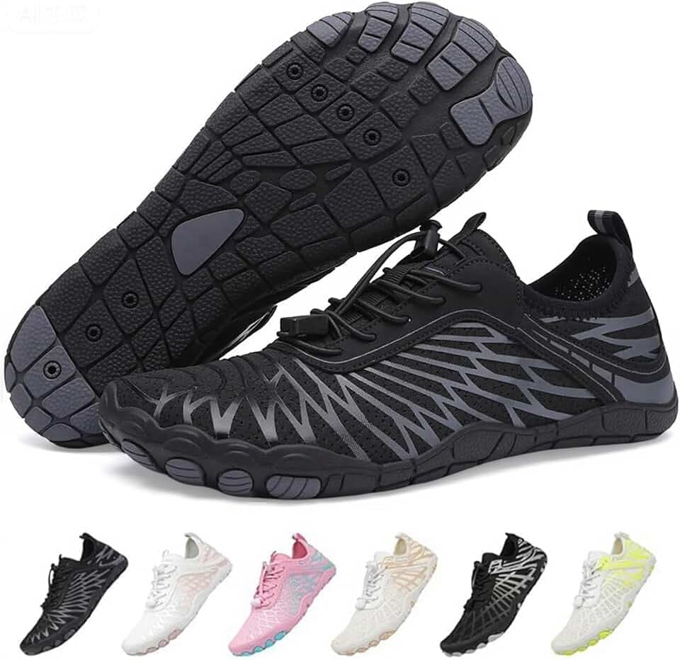 Barefoot Shoes for Women & Men, Grounded Walking Hiking Barefoot Shoes, Wide Toe Box Non-Slip Water Athletic Footwear, Comfortable Vitality Barefoot Footwear, Trail Running Sneakers Unisex