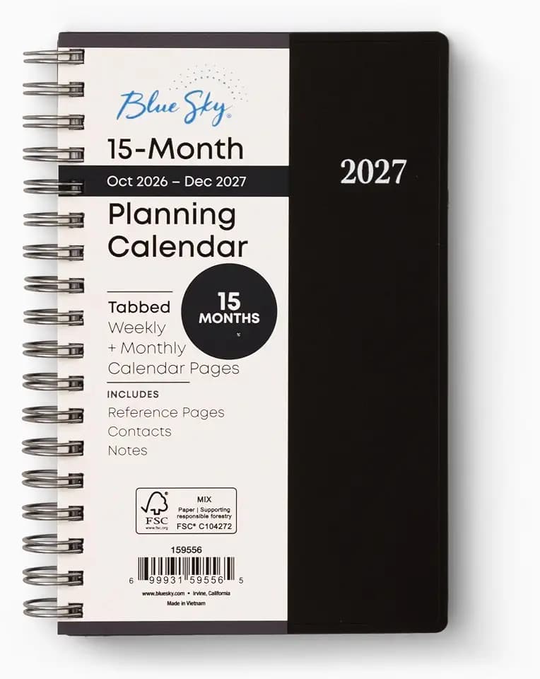 Blue Sky 2027 15-Month Weekly & Monthly Planner, 3.625"x6.125", Enterprise