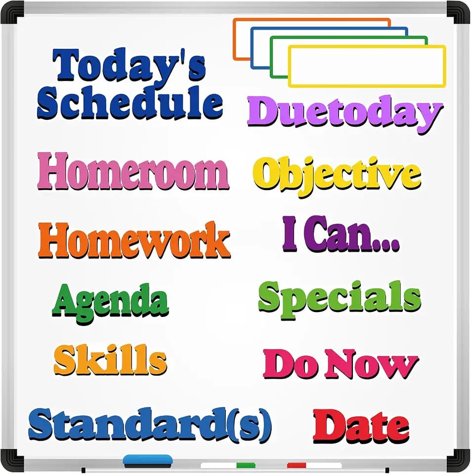 16 Pcs Classroom Schedule Magnets, Course Labels, Daily Schedules