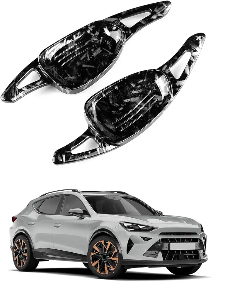 KUNGKIC Lenkradwippe Verlängerung ABS Schaltwippen für Seat Cupra Leon Ateca Formentor 2021 2022 2023 2024 2025 (Geschmiedetes Muster)