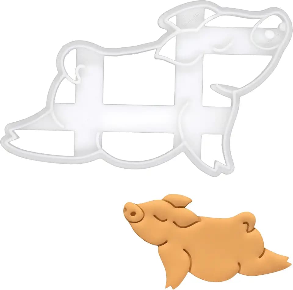 Yoga Pig Upward Facing cookie cutter, 1 piece - Bakerlogy