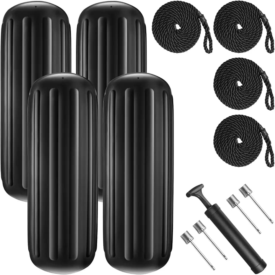 10 x 28 Inches Boat Fenders Bumpers for Docking, Pack of 4