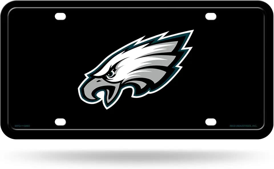 Rico Industries NFL Football Philadelphia Eagles Metal Auto Tag 6" x 12" - Great for Truck/Car/SUV