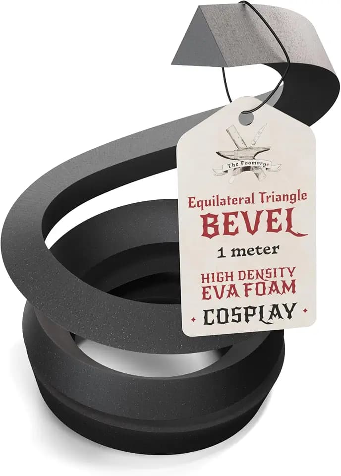 The Foamory Black EVA Foam Bevel Equilateral Triangle 20mm x 1M Long Dowel