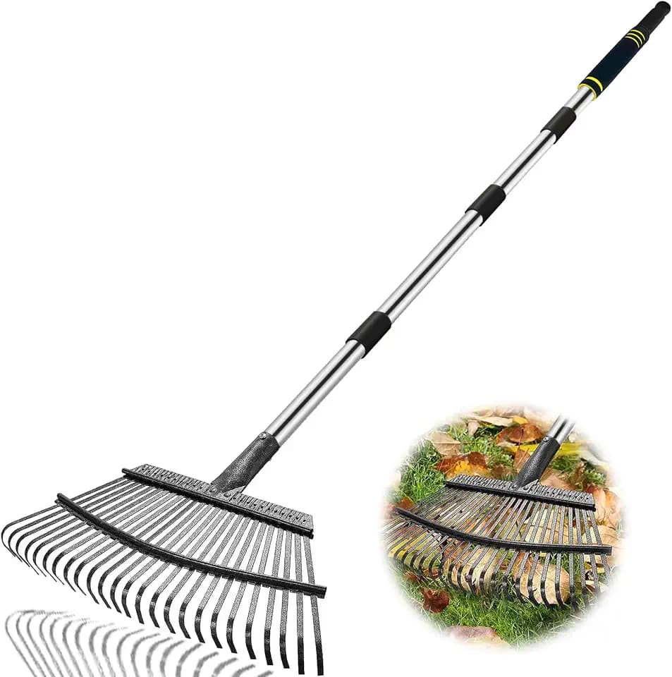 Heavy Duty Garden Rake 6FT Long 25 Tines