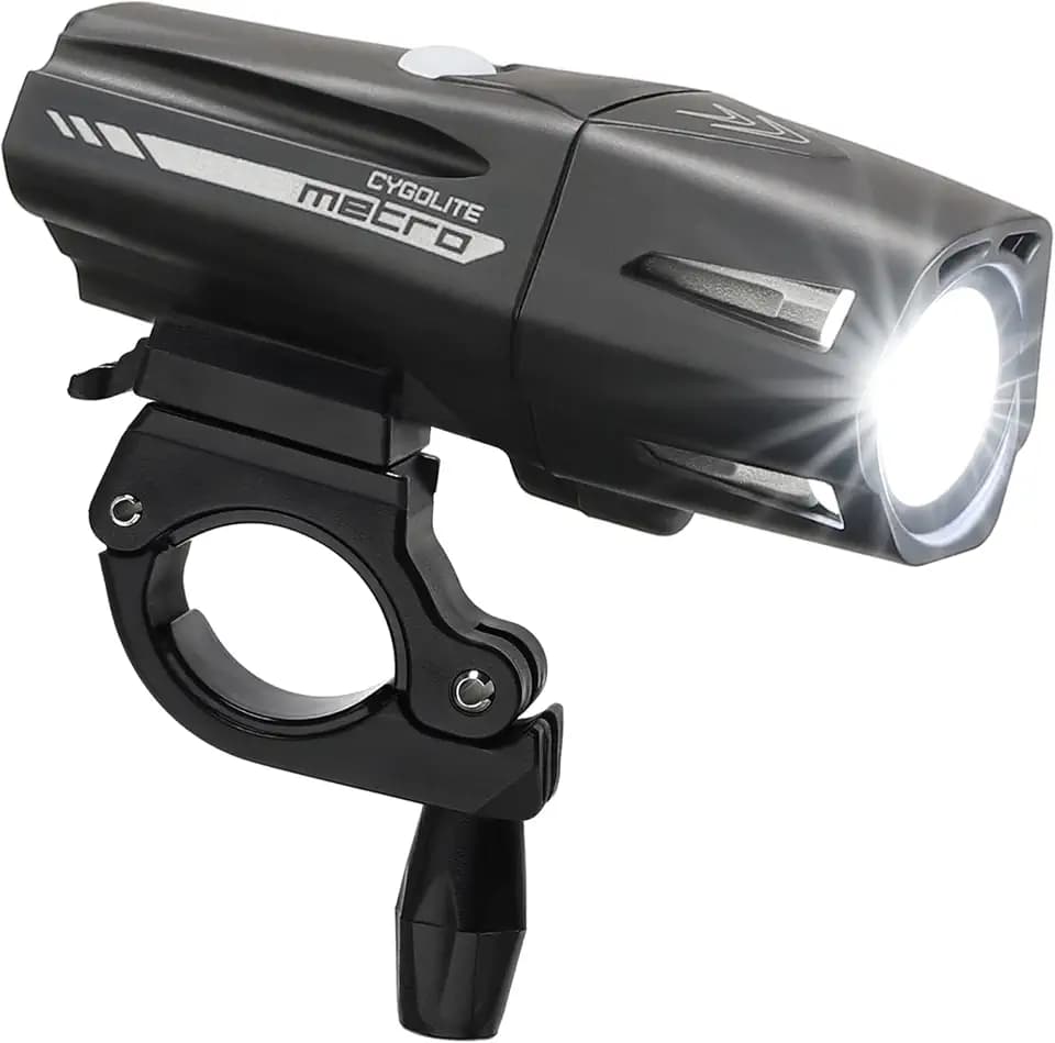 Cygolite Metro Series Bike Lights, USB Rechargeable, Secure Hard Mount, Night & Daytime Modes, Compact, Durable, IP67 Waterproof; Road, Mountain, Commuter Bicycles