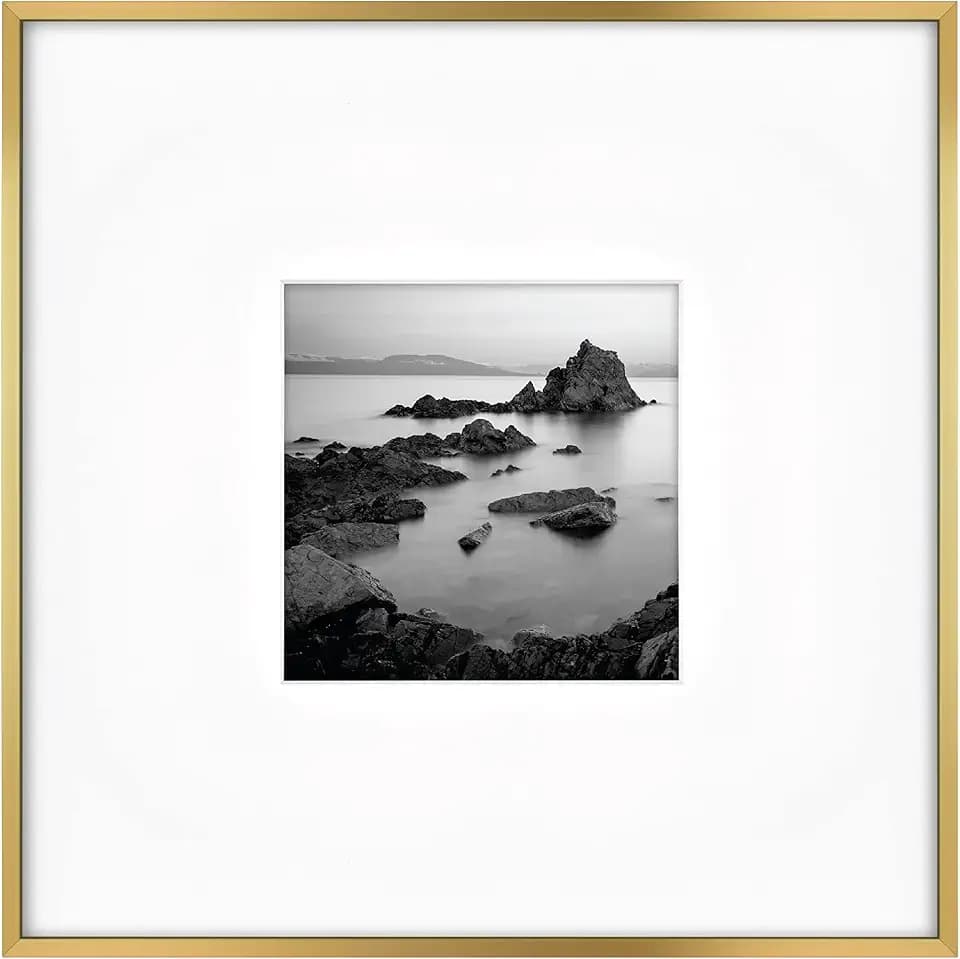 MCS Master & Co. Foundry Metal Picture Frame, 18x18 Matted to 8x8
