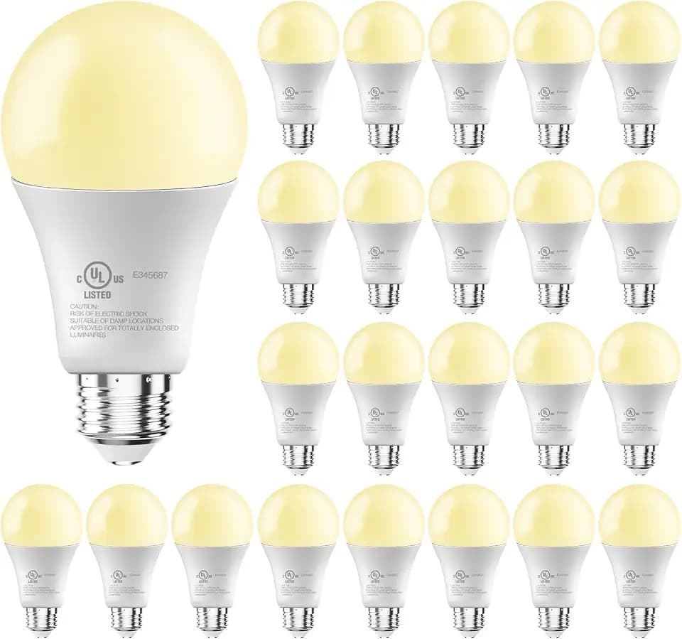 DAYBETTER LED Light Bulbs, A19 2700K Warm Light Bulbs 100 Watt Equivalent, 1500LM Warm White Led Bulbs, E26 Standard Base, Non-Dimmable, 15 Watt Lightbulbs for Home Office, 24 Pack