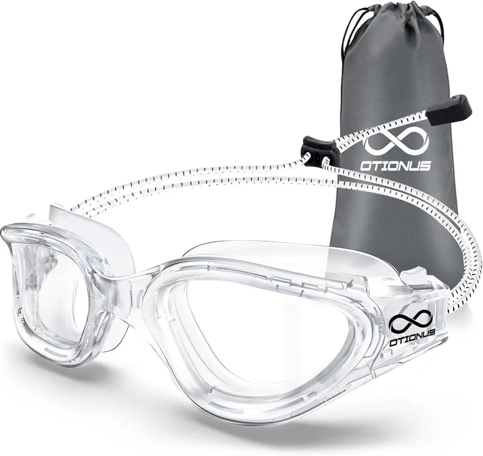 Swim Goggles, Polarized Adult Swimming Goggles Bungee Strap No Hair Pulling Anti-fog Pool Goggles for Men Women