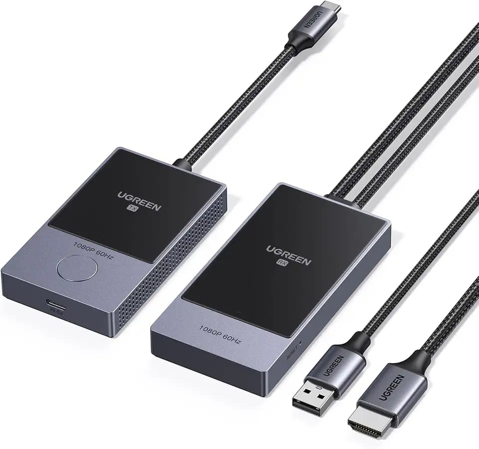 UGREEN Wireless USB C Transmitter HDMI Receiver, 1080P@60Hz, 5G/WiFi, 50m