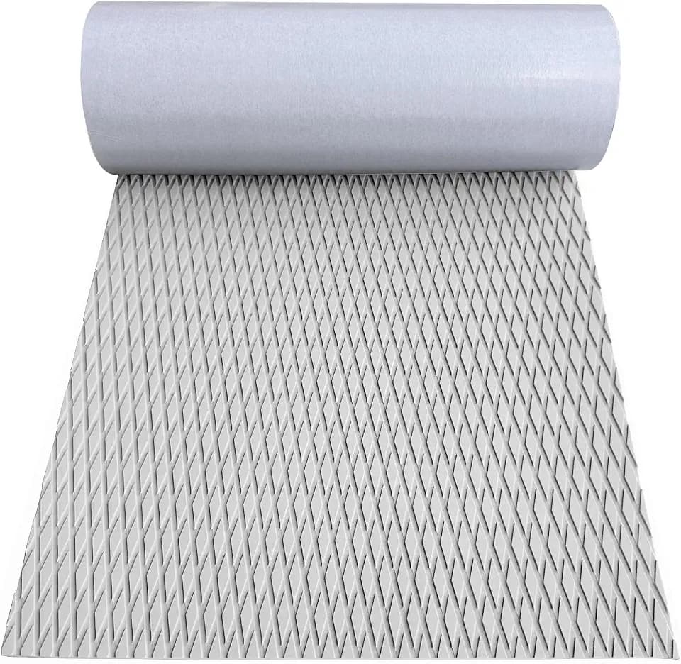Hjdeck Boat Flooring EVA Foam Boat Decking Marine Carpet Non-Slip Decking Sheet Self-Adhesive Marine Flooring for Fishing Boat Kayak Yacht RV Swimming Pool Golf Cart