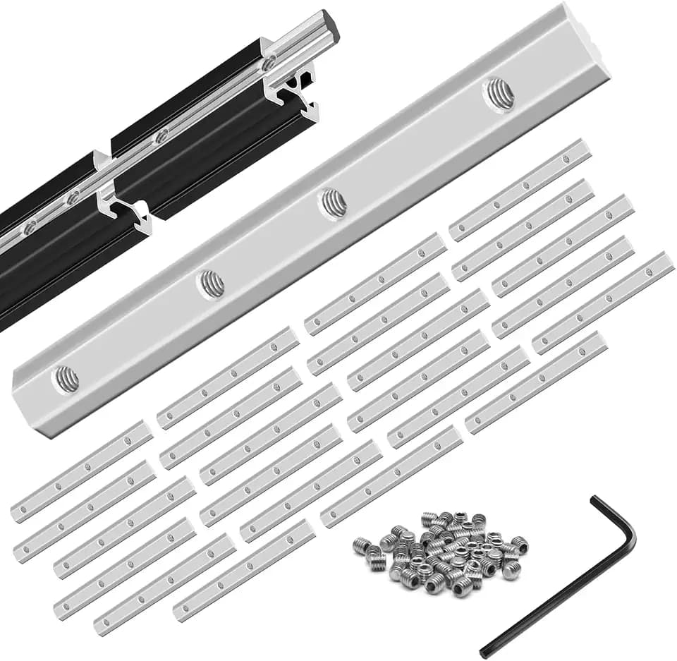 24pcs3030 Straight Connector Joint Plate Corner Bracket Silver
