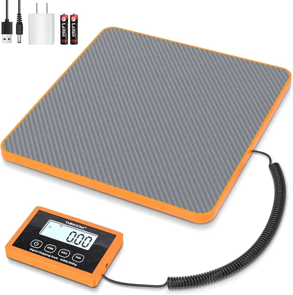 THINKSCALE Shipping Scale, 440lb, 10g/1oz Postal Scale, Hold/Tare