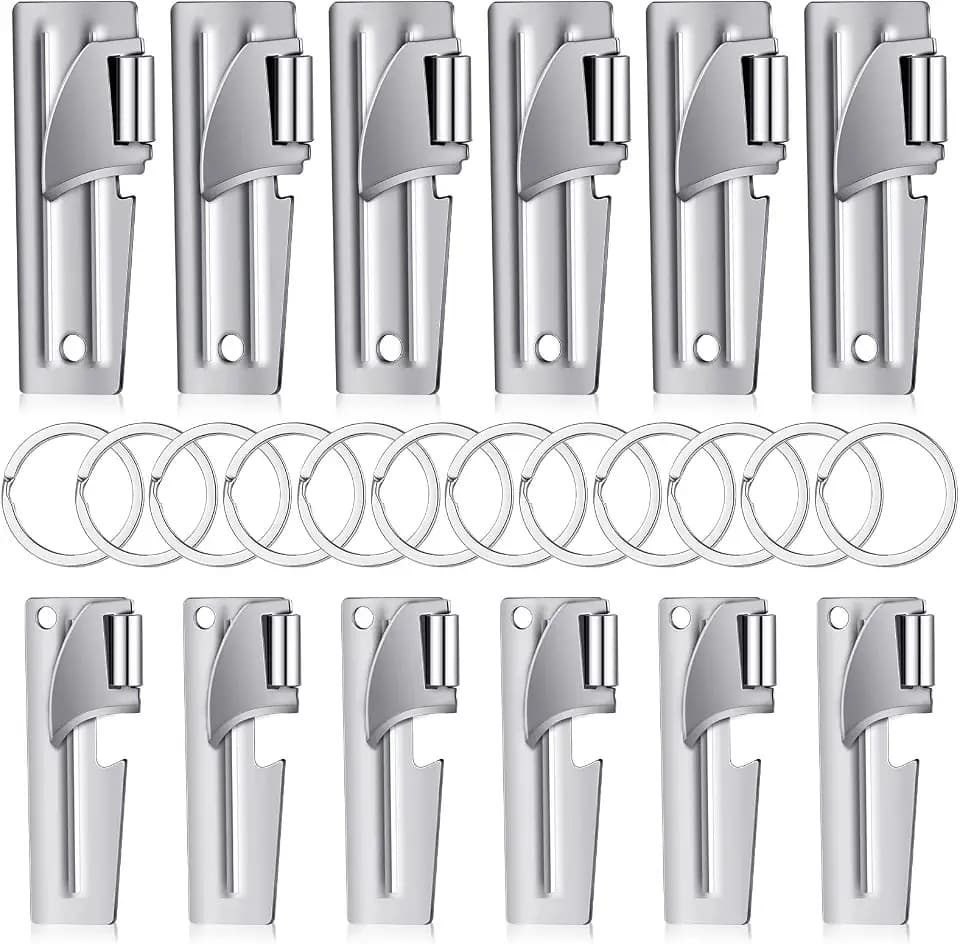 Eaasty 12 Set P38 and P51 Can Opener Military with Key Rings