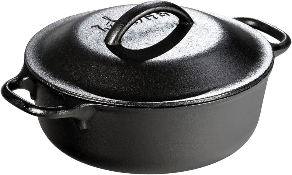 Lodge Cast Iron Dutch Oven with Loop Handle, Oven-Safe, 2 Quart
