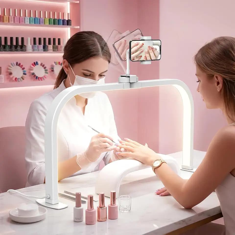 Half Moon Light for Nail Desk: 180 ° Shadow-Free Arc Light For Manicurist