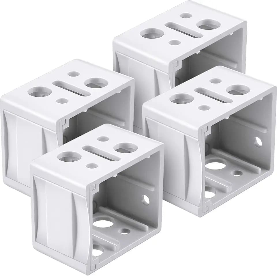 Jetec 4 Pcs 1 Inch Mini Blind Bracket Replacement Plastic Headrail Mounting
