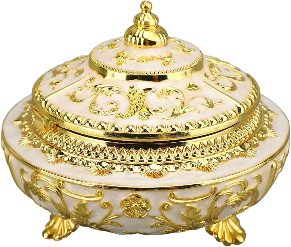Luqeeg Vintage Sugar Bowl, Seasoning Dispenser, European Alloy and Glass Seasoning Jar Sugar Cellar Storage Container Condiment Jar with Lid & Spoon for Storing Sugar, Pepper, Luqeegd319oxnig2