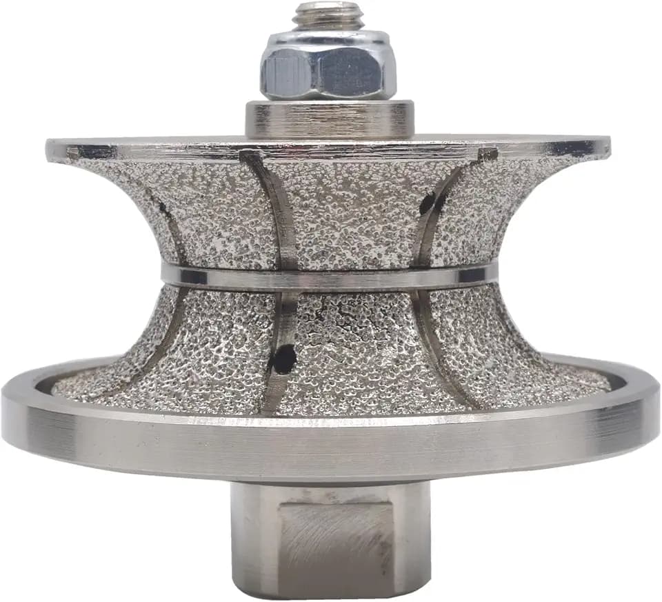 V30 1-1/4 Inch Full Bullnose Diamond Hand Profiler Coarse Vacuum Brazed Router Bit with 5/8"-11 Thread for Granite Travertine Marble Countertops