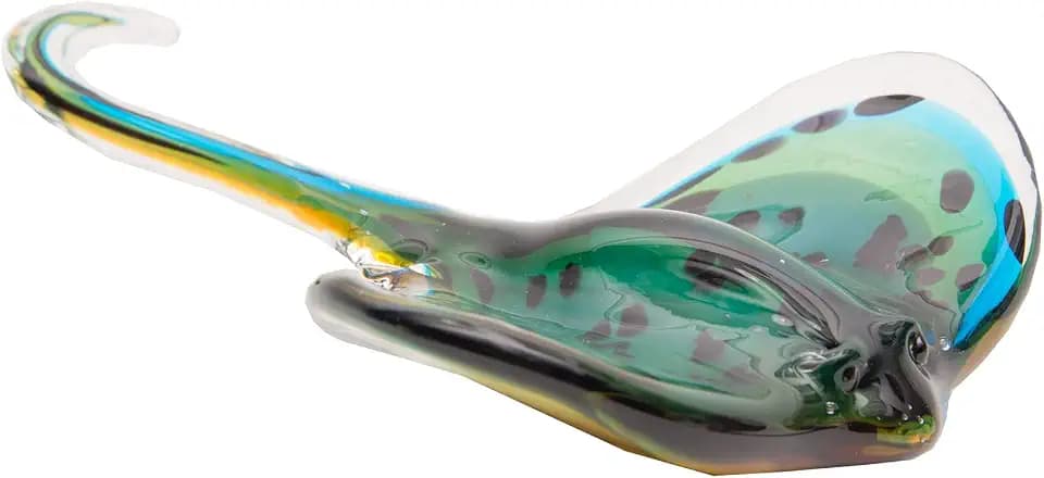 Beachcombers Glass Stingray Figure Figurine Multicolored