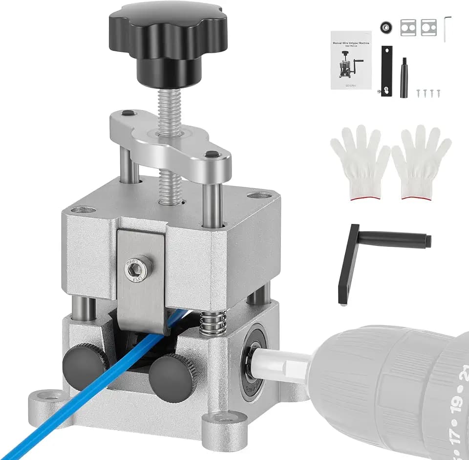 CREWORKS Wire Stripper Machine 0.06"-1" Drill Compatible for Recycling