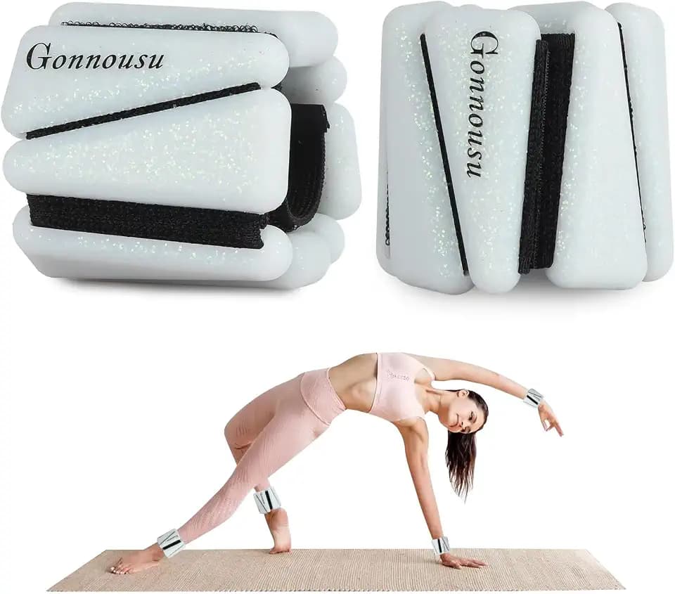 Movido Wrist and Ankle Weights | 1 lb each (2 per set) | Adjustable Workout Weights for Women and Men