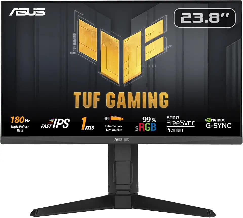 ASUS TUF Gaming VG249QL3A - 24 Zoll Full HD Monitor - 180 Hz, 1ms GtG, G-Sync, FreeSync, AdaptiveSync, ELMB, GameFast Input - Fast-IPS Panel, 16:9, 1920x1080, DP, HDMI, ergonomisch, Speaker