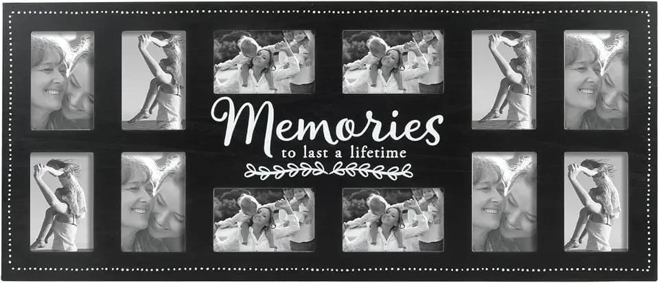 Prinz 12-Opening Memories Collage Picture Frame 36'' X 15.5'', Black (09-DS-84763)