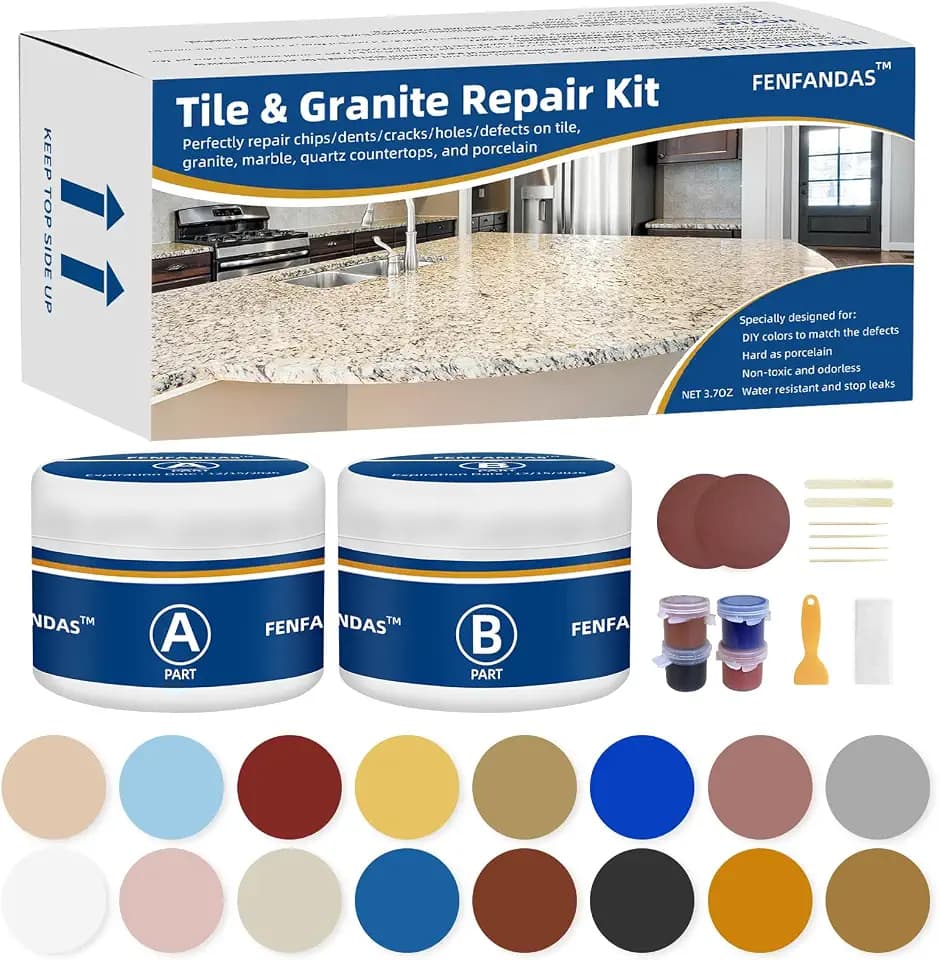 Tile and Granite Repair Kit, Marble and Quartz Countertops Repair Kit