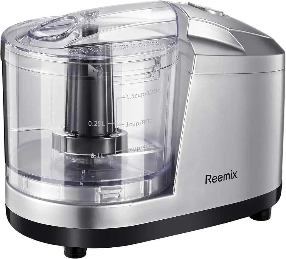 Reemix 1.5-Cup Electric Food Chopper, 100W Mini Food Processor Meat Grinder