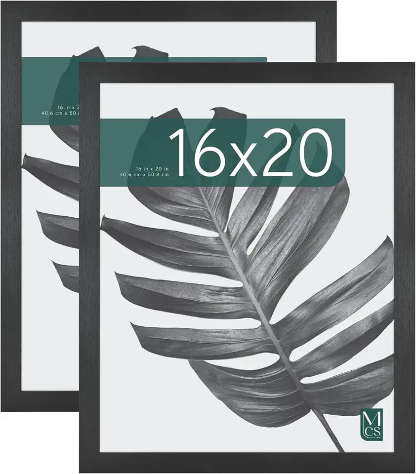 MCS Studio Gallery Poster Frame, 16x20, Black Woodgrain, 2-Pack