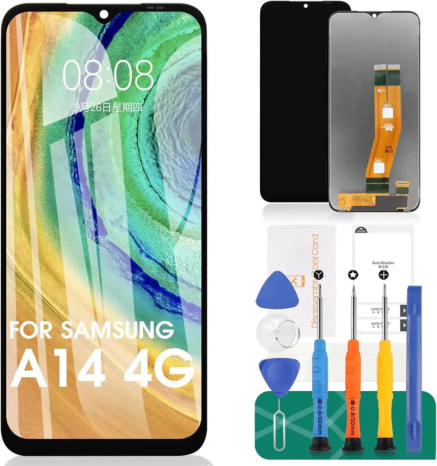 LCD Display für Samsung Galaxy A14 4G A145R Touch Digitizer mit Rahmen
