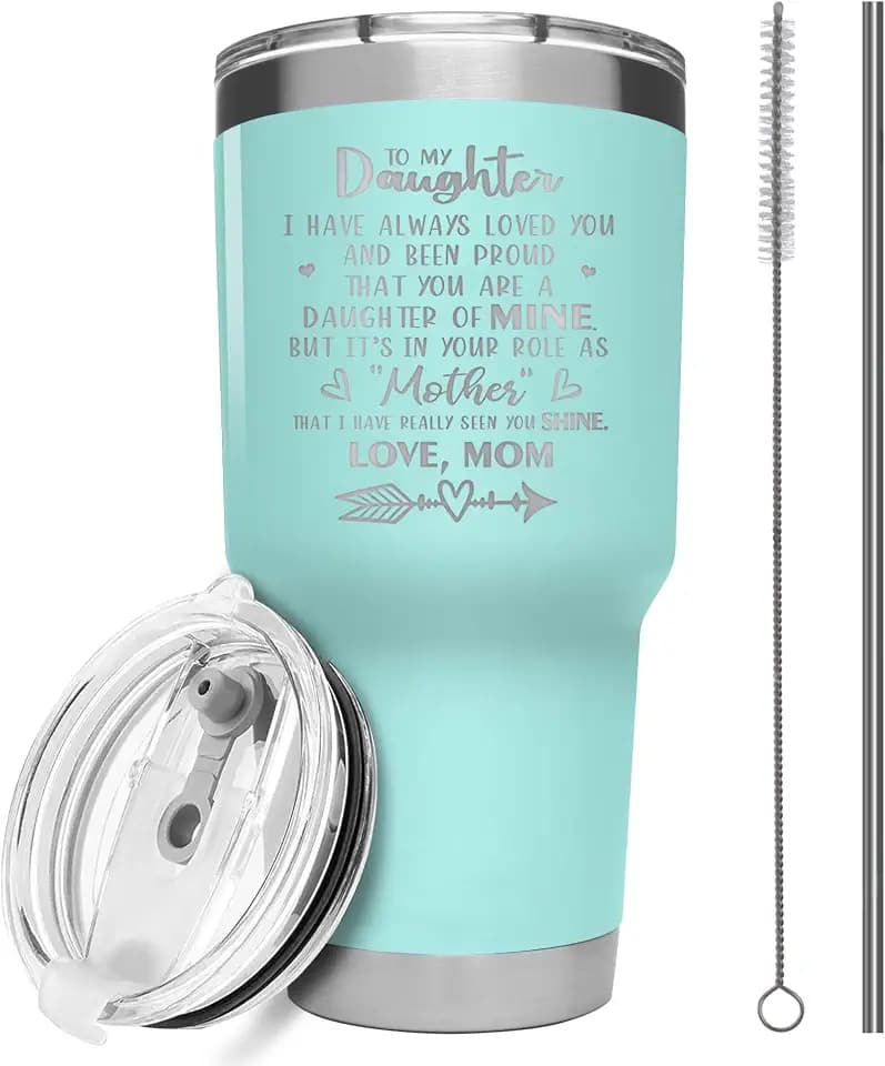Hexagram Daughter Gifts for Mothers Day, Gifts for Daughter from Mom, 20 oz Tumbler