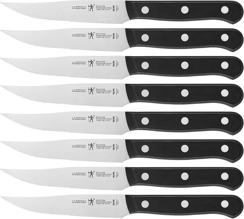 HENCKELS Solution Steak Knife Set of 8, Razor-Sharp, German Engineered