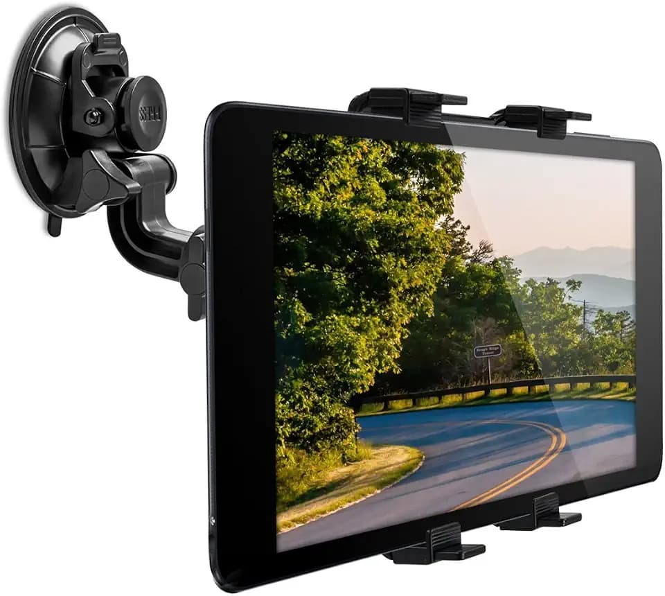 kwmobile KFZ Scheiben Tablet Halterung - mit Saugnapf - verstellbar - Auto Windschutzscheiben Halter für Tablets - 11-20,7 cm Innenmaße
