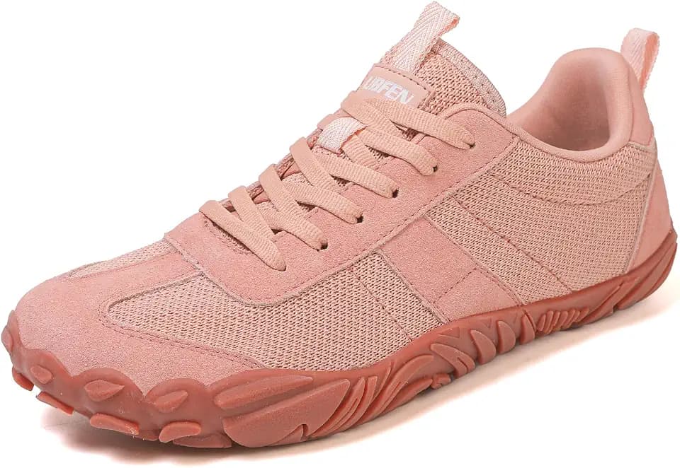 UBFEN Womens Barefoot Shoes Wide Toe Box Zero Drop Hiking Sneakers for Men
