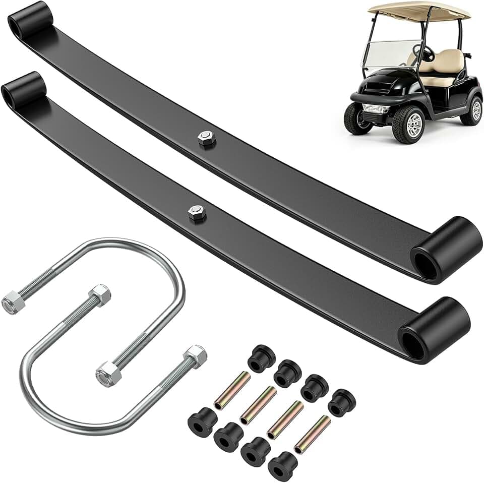 Club Car Precedent Rear Leaf Spring and Bushing Kit, Heavy Duty Rear Leaf Spring Kit for Club Car Precedent & Tempo & Onward Electric Golf Carts. Replace OEM # 1015583 102506401 1012180