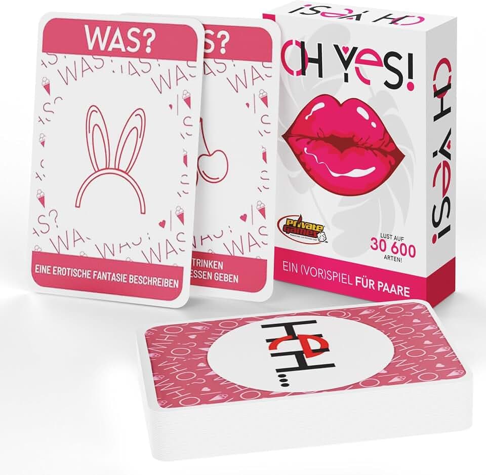 Private Games OH YES! Pink – Erotisches Kartenspiel für Paare ab 18 – Sinnliches Sexspiel & Erotikspiel mit 30.600 Szenarien – Erwachsene Spiele für Zweisamkeit & Fantasie – Spiel für Paare & Gruppen
