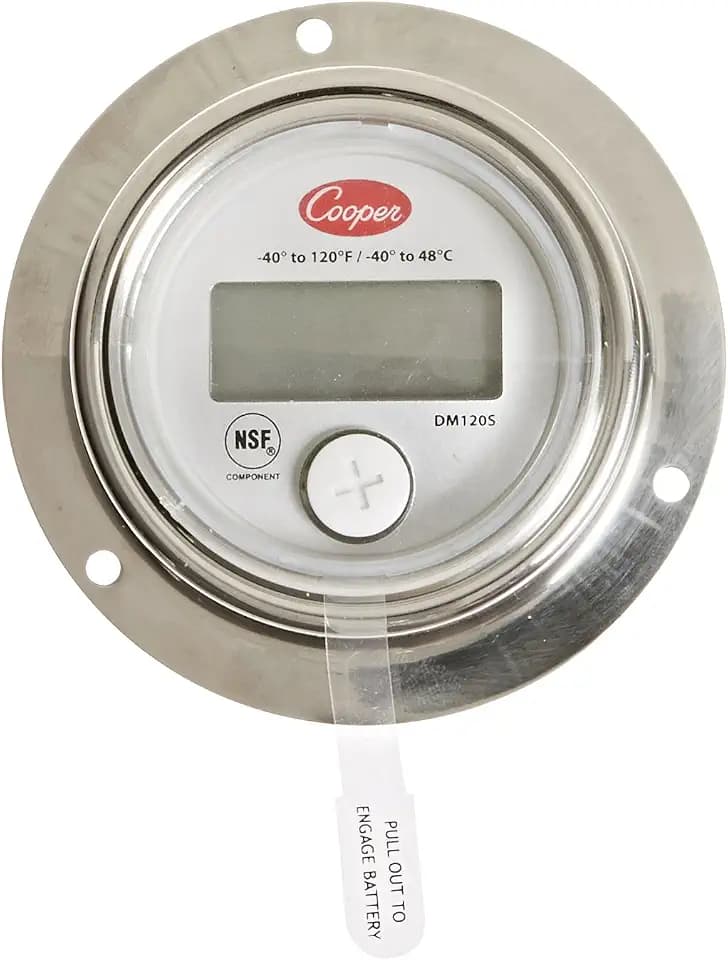 Cooper-Atkins DM120S-0-3 Digital Panel Thermometer with 2" Back Flange, -40°F to 120°F Temperature Range