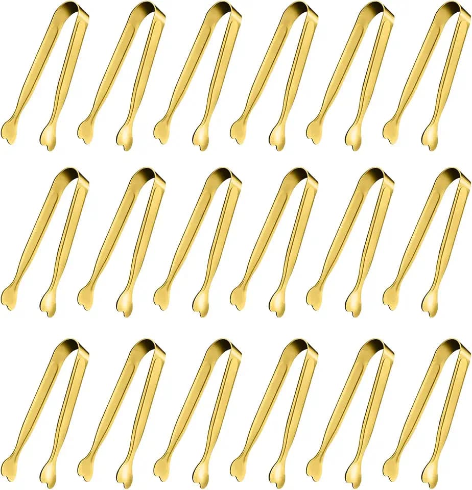 Mini Serving Tongs, Anytrp 18-Packs Stainless Steel Sugar Tongs, 4.3 inch Ice Tongs Kitchen Appetizers Tong for Coffee Bar, Tea Party, Desserts Party, Sugar and Ice Bucket