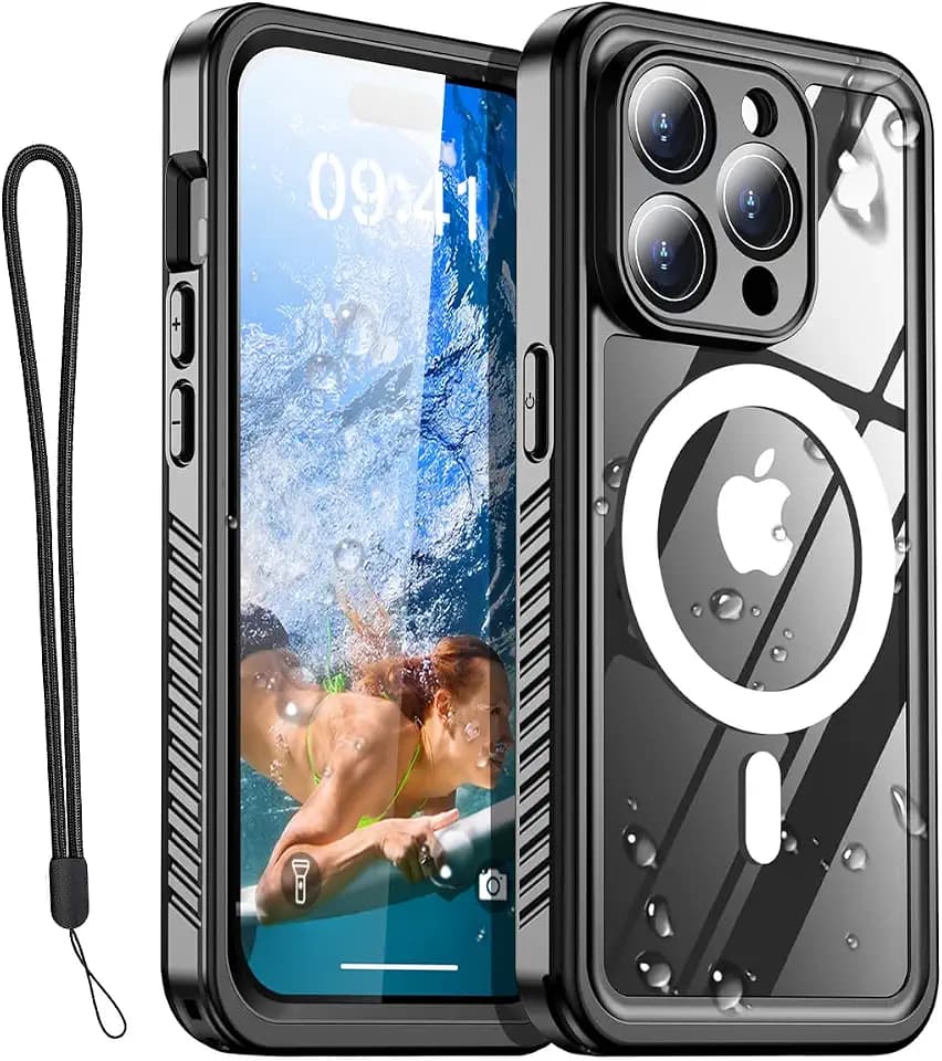 AICase iPhone 13 Pro Max Case Waterproof with MagSafe Clear Snowproof,Dustproof and Shockproof,IP68 Certified Full Body 360 Protection Fully Sealed Underwater Cover for iPhone 13 Pro Max 6.7"