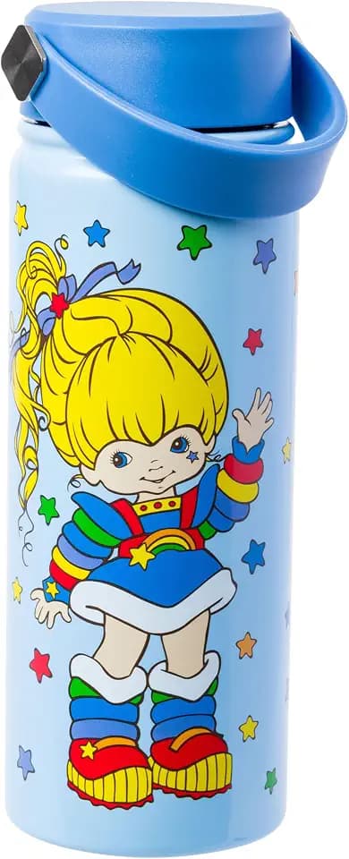 Silver Buffalo Rainbow Brite, Stainless Steel Water Bottle, 20oz
