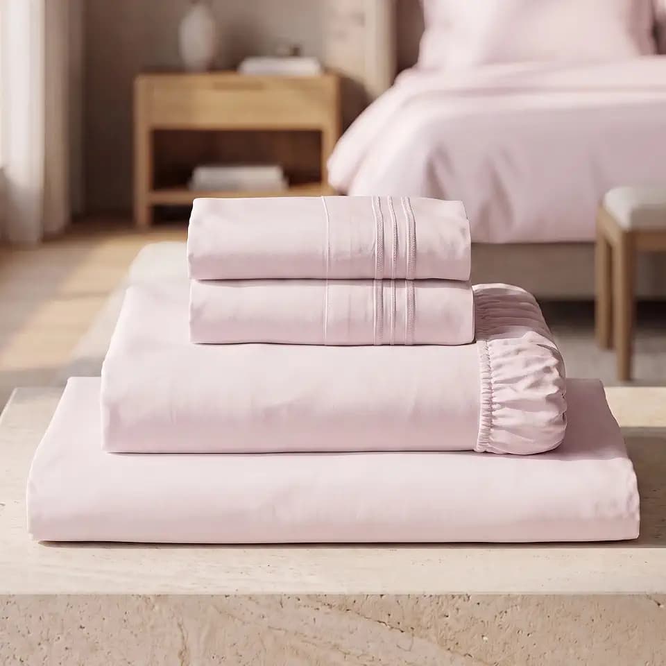 Mellanni Iconic 4-Piece, Ultra Soft Sheet Set (King, Blush Pink)