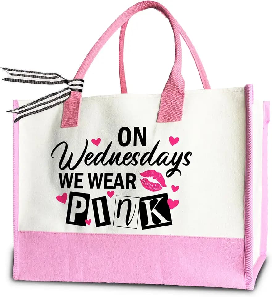 Aesthetic Canvas Tote Bag for Women Girls, Large Tote Bag for Friends Colleagues Leader Manager, 17 x 11.8 x 7 inches