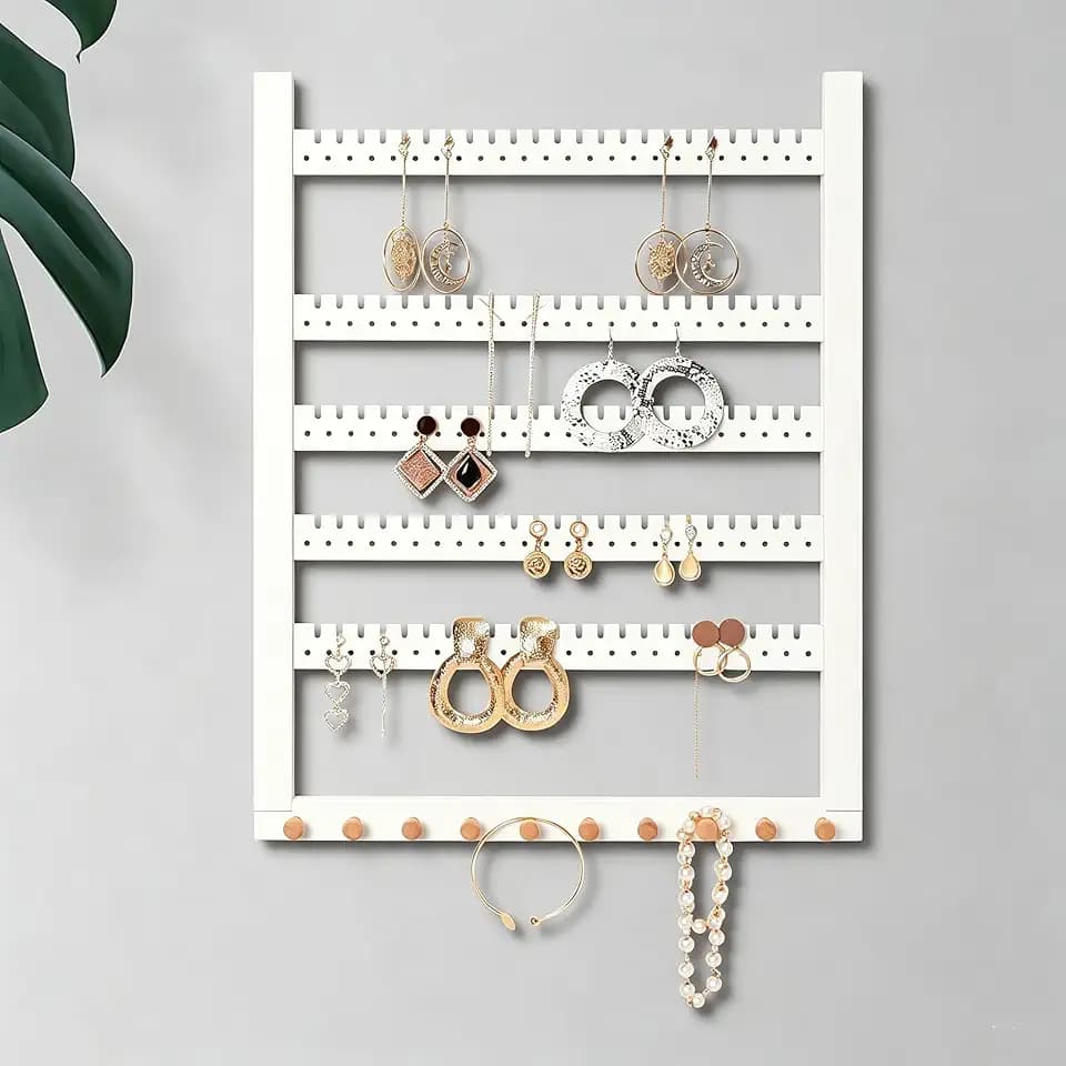 Wall Mounted Earring Organizer, Earring Holder Hamging Wall
