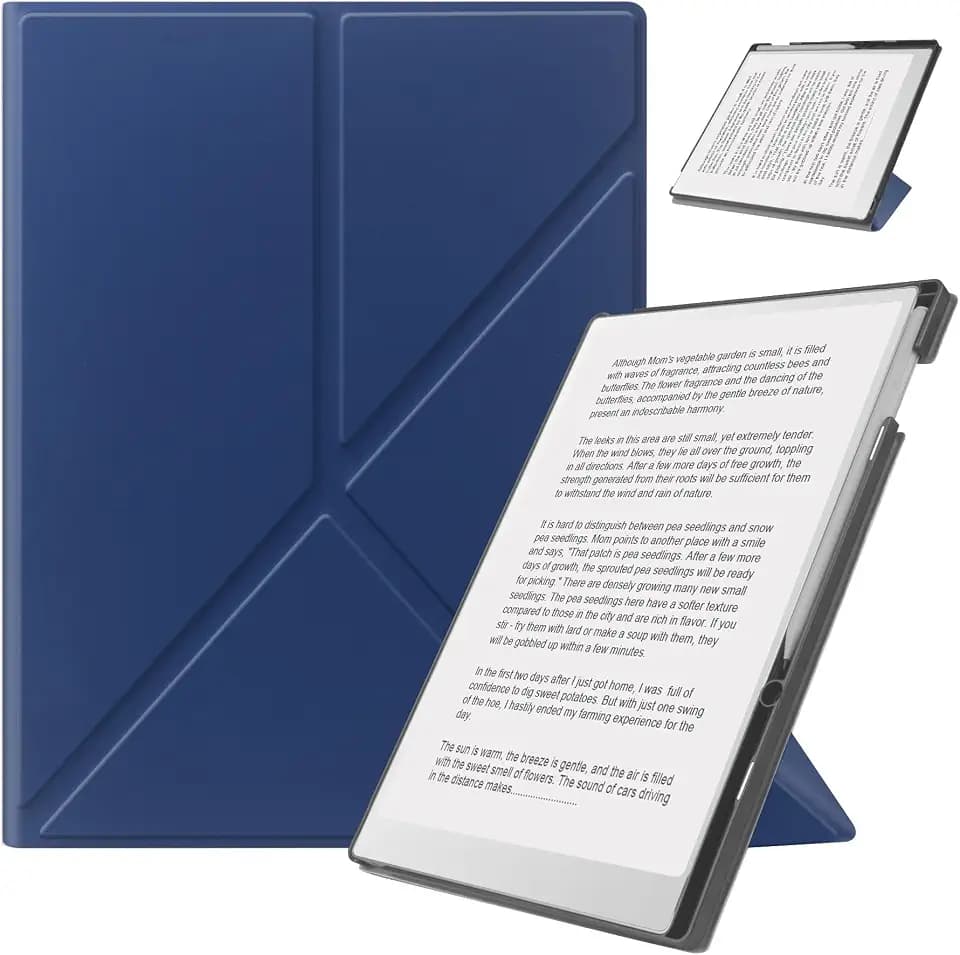 HoYiXi Hülle für Remarkable Paper Pro 11.8” (2024 veröffentlichtes)-mit stabilem Klappständer und Stifttasche,fit Remarkable Paper Tablet with 11.8” Color Display,Auto Sleep/Wake,Blue