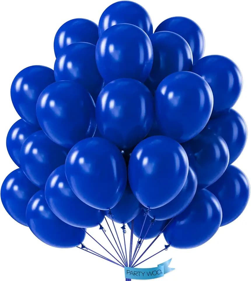 PartyWoo Royal Blue Balloons 50pcs Dark Blue Latex Helium Balloons 12 Inch